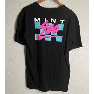 Mint 400 pink blue neon and black t men’s shirt size L DIRT CO 100% COTTON